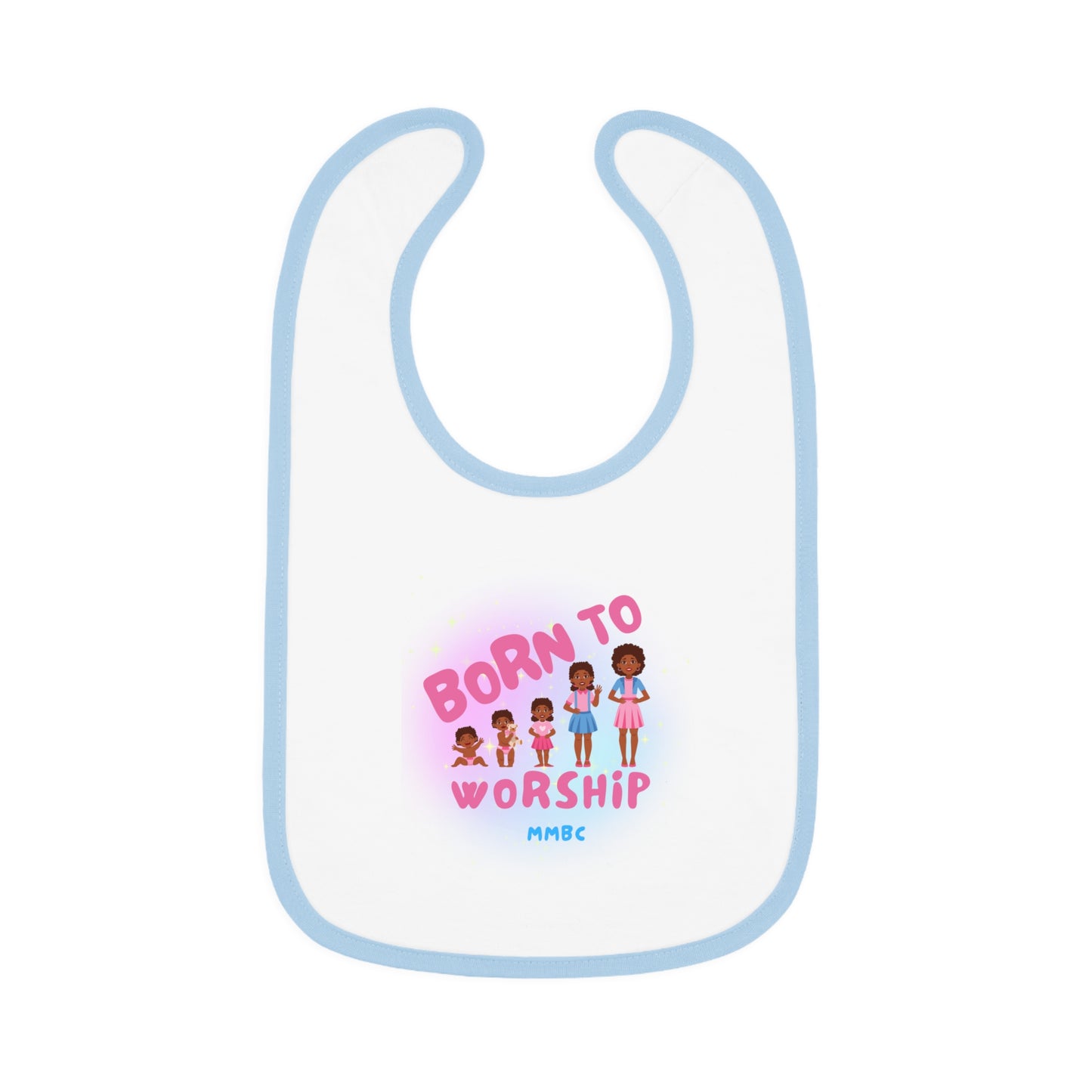 Born To Worship Bib-Pink