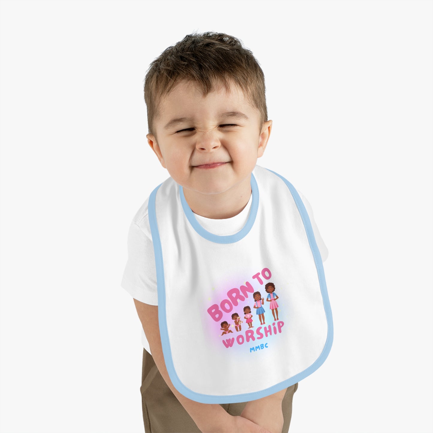 Born To Worship Bib-Pink