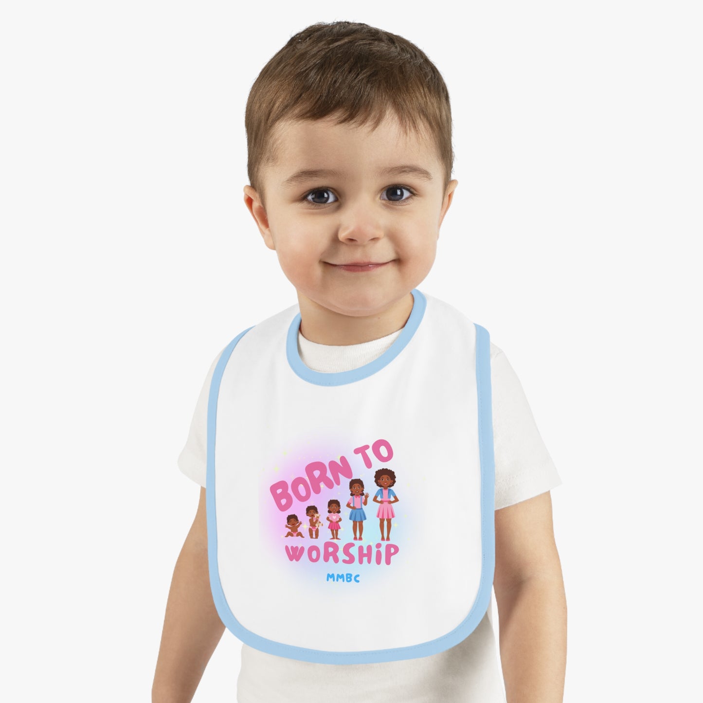 Born To Worship Bib-Pink