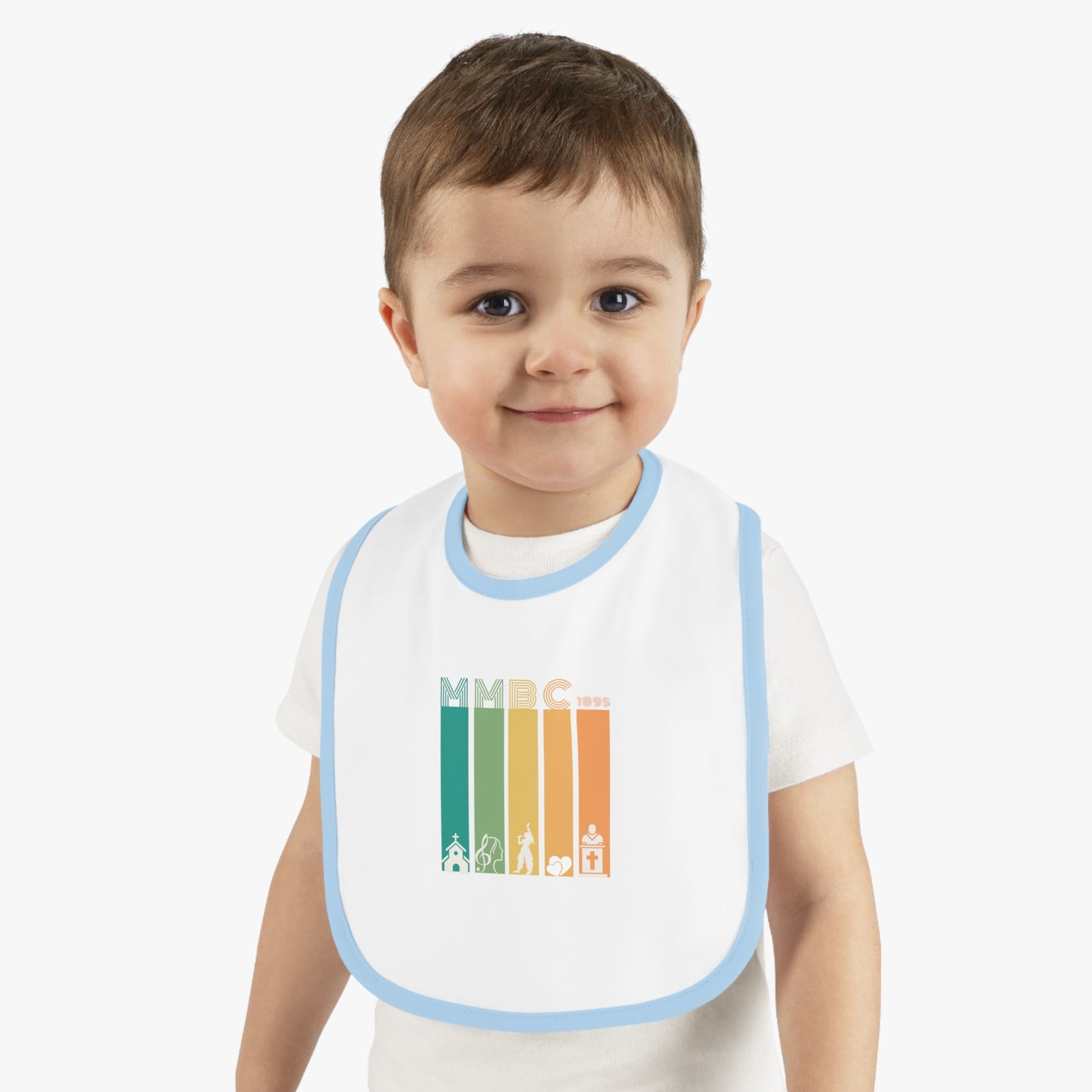 Baby Contrast Trim Jersey Bib