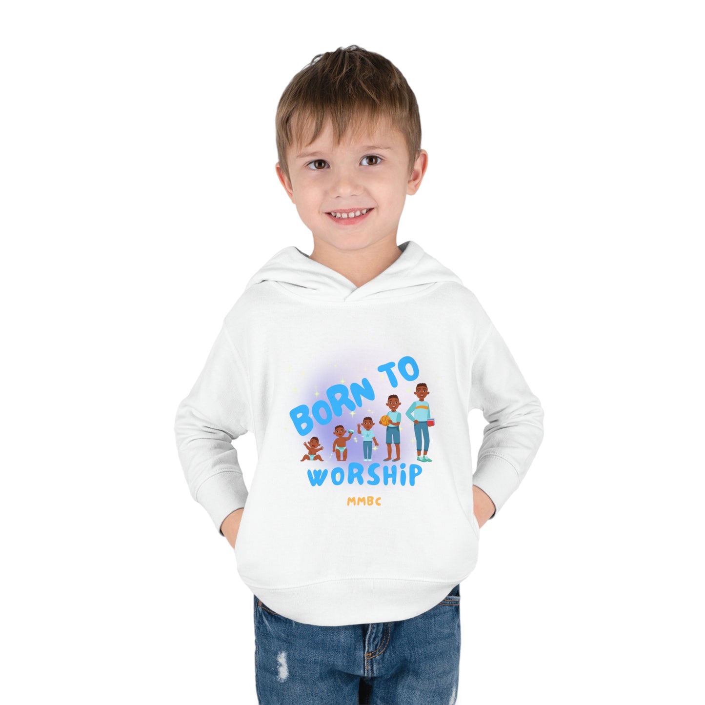 Toddler Pullover Fleece Hoodie btw blue