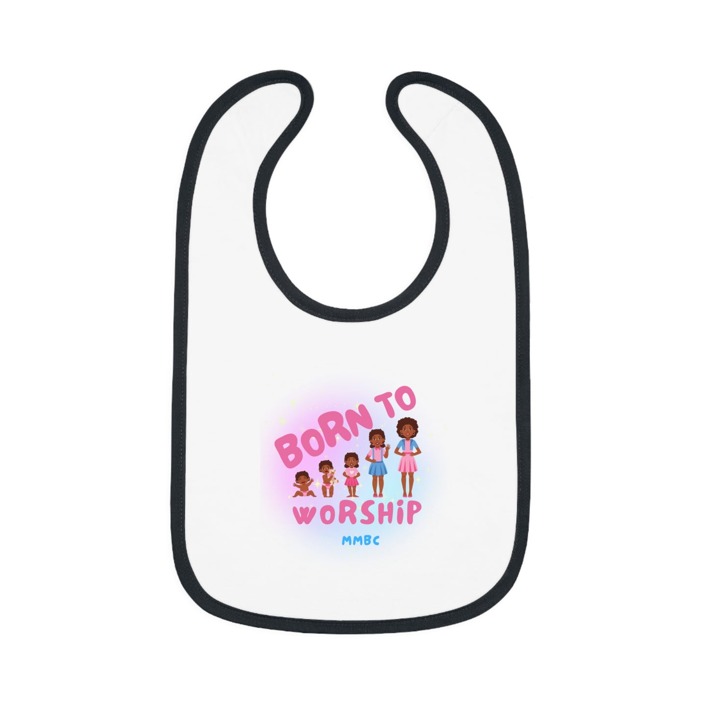 Born To Worship Bib-Pink