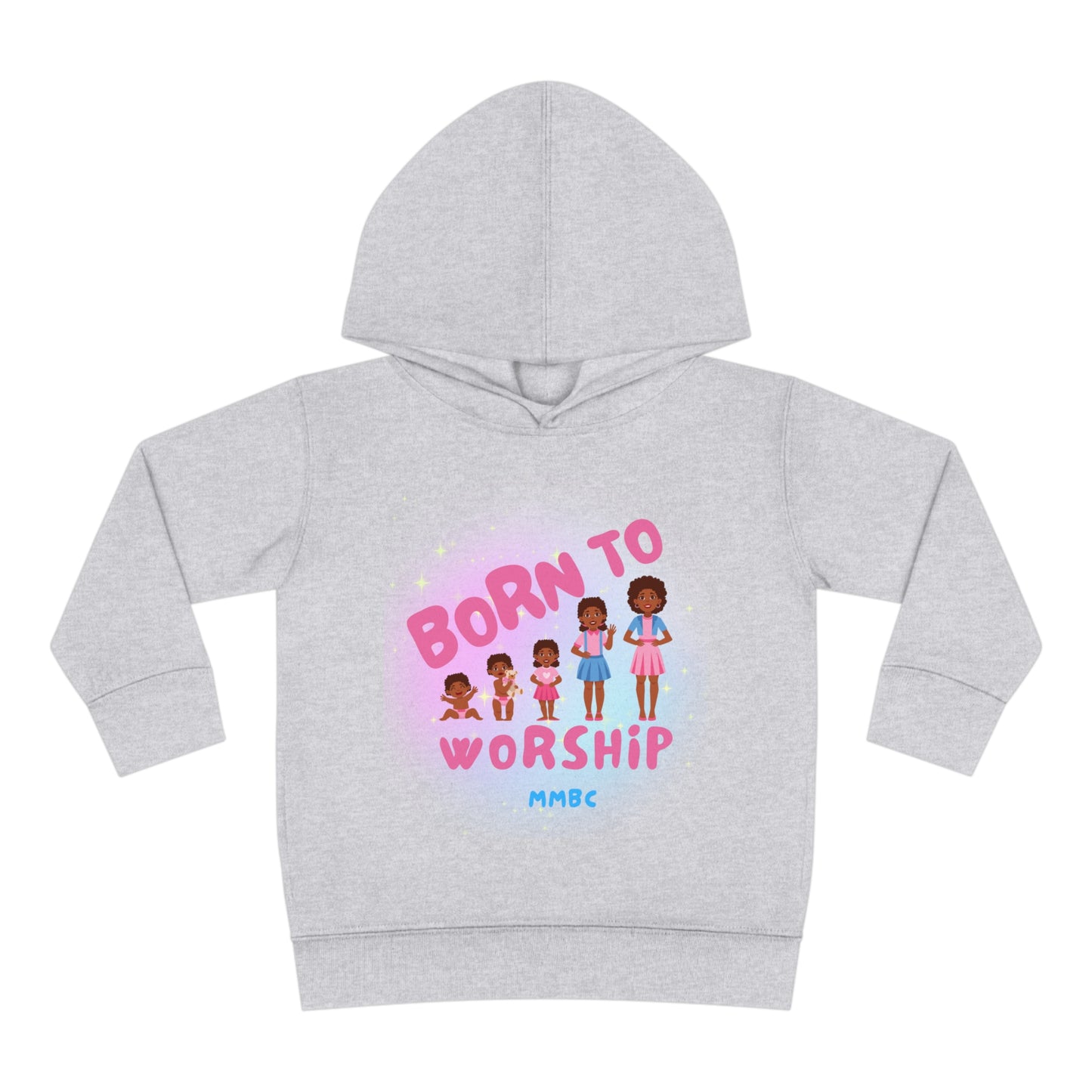 Btw Toddler Pullover Fleece Hoodie pink