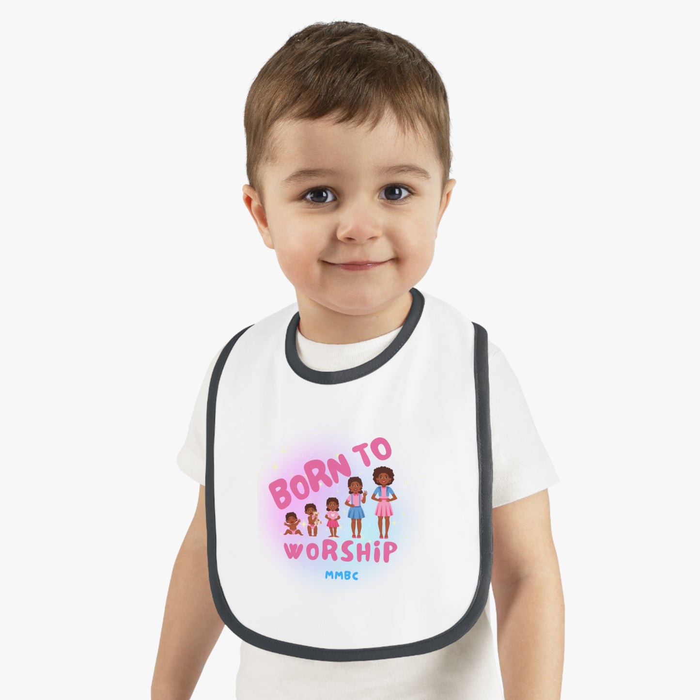 Born To Worship Bib-Pink