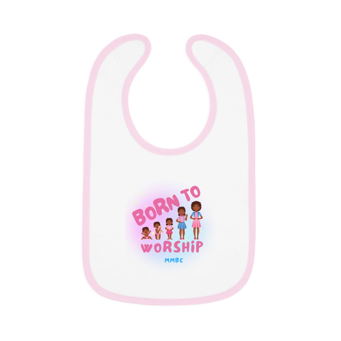 Born To Worship Bib-Pink