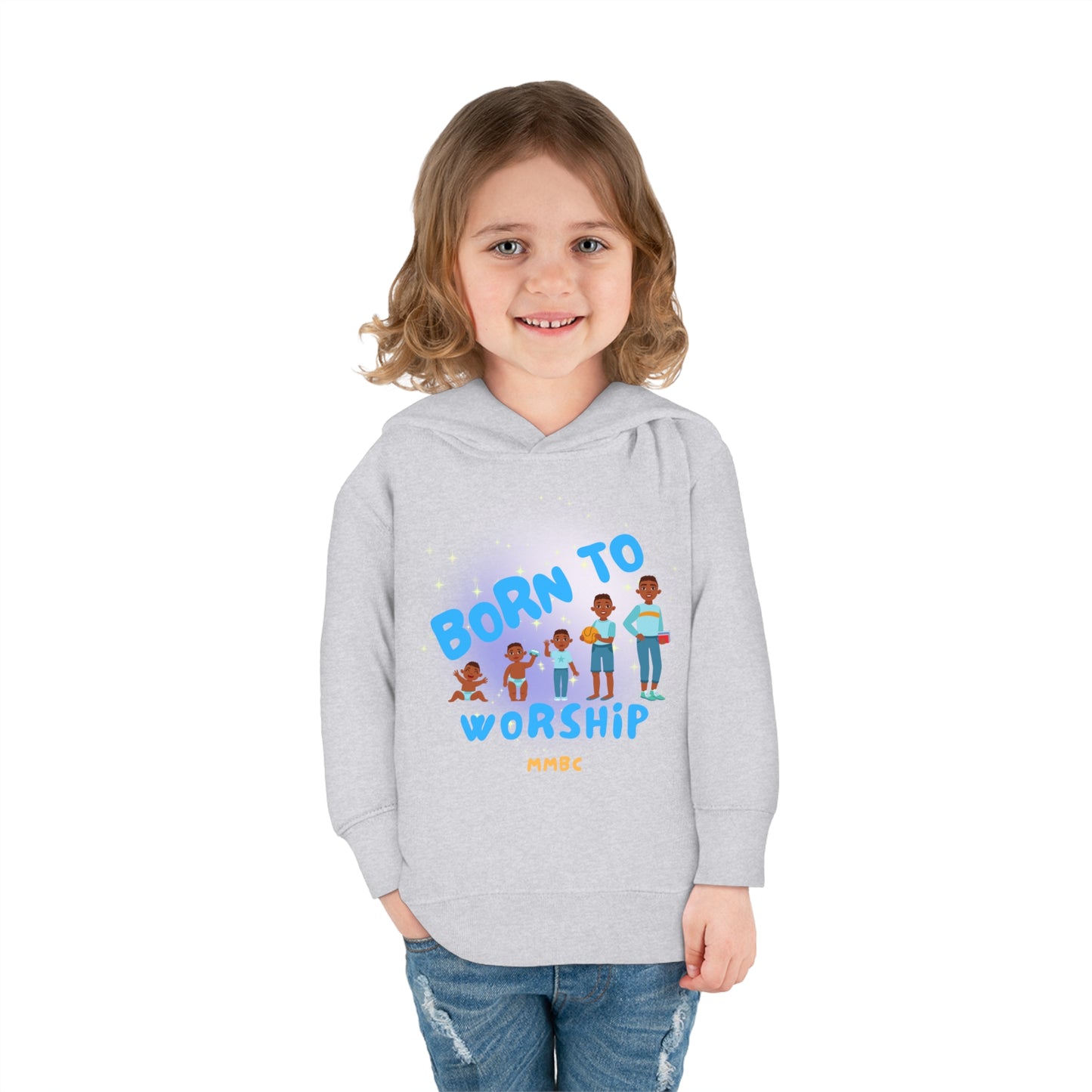 Toddler Pullover Fleece Hoodie btw blue