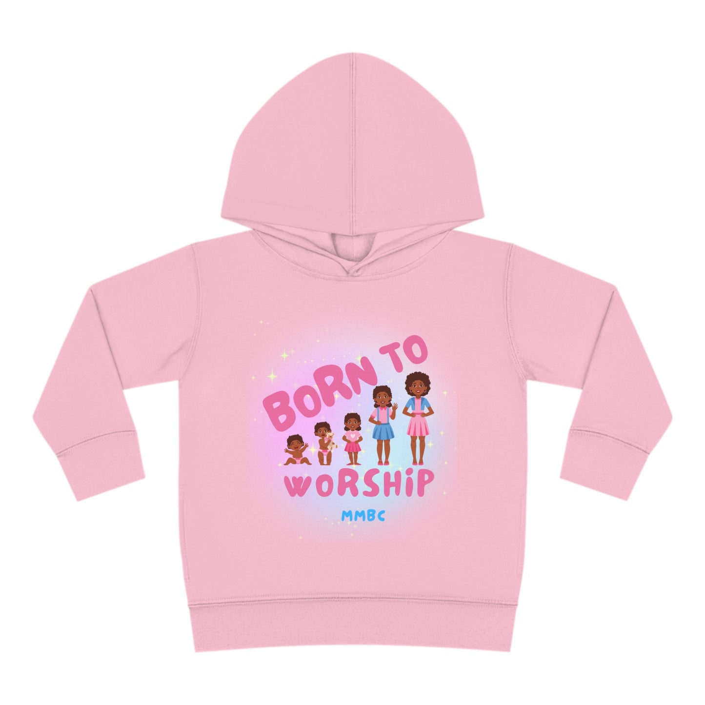 Btw Toddler Pullover Fleece Hoodie pink