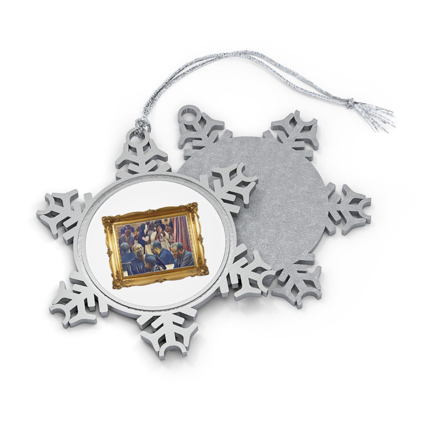 Baptism Pewter Snowflake Ornament