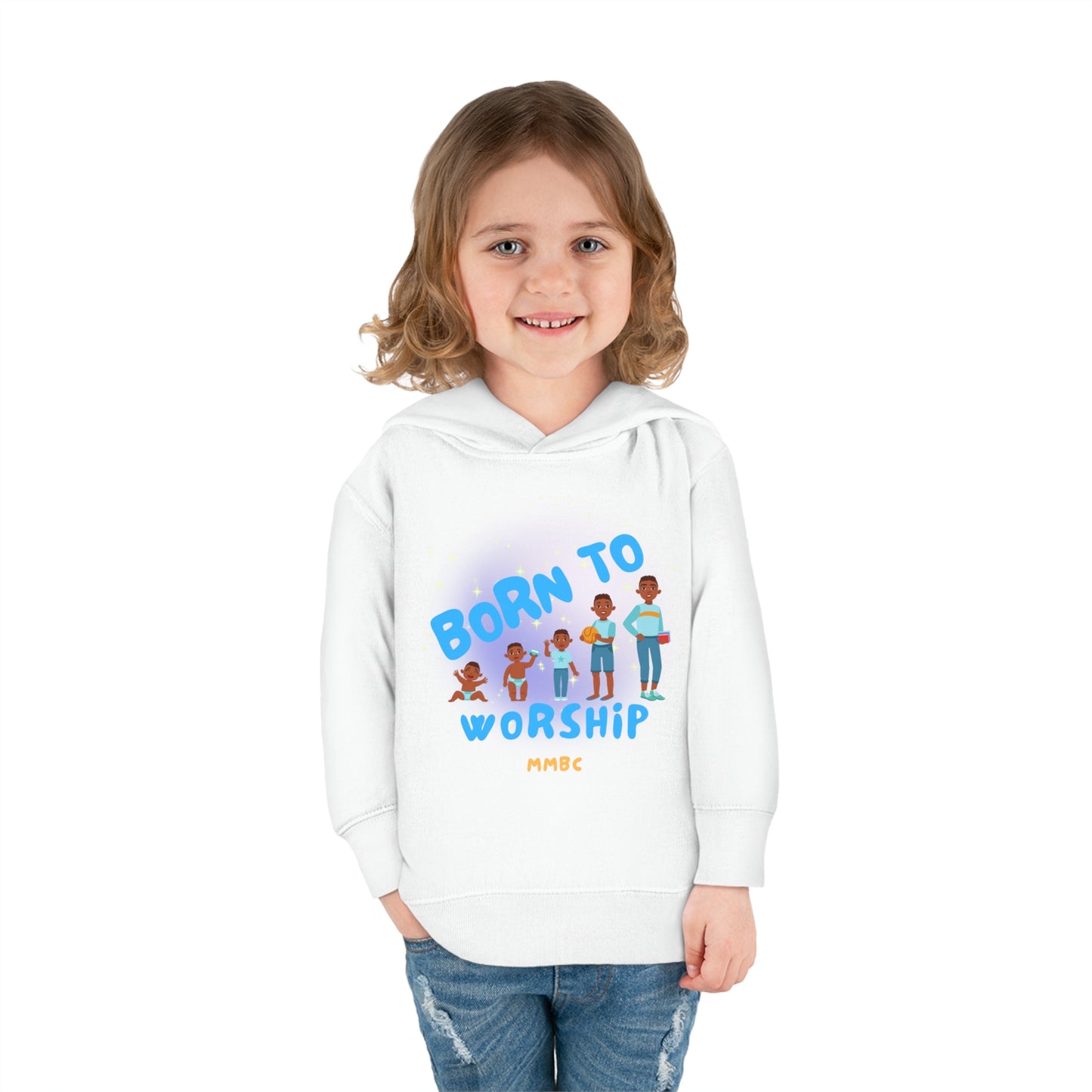 Toddler Pullover Fleece Hoodie btw blue